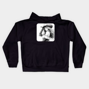 Pencil Sketch - Woman #19 Kids Hoodie